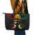 Personalised Malampa Fiji Day Leather Tote Bag Polynesian Tattoo and Plumeria Reggae Color