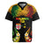 Personalised Malampa Fiji Day Rugby Jersey Polynesian Tattoo and Plumeria Reggae Color