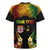 Personalised Malampa Fiji Day Rugby Jersey Polynesian Tattoo and Plumeria Reggae Color