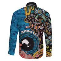 Fiji and Australia Kangaroos Family Matching Mermaid Dress and Hawaiian Shirt Indigenous Aboriginal and Fijian Masi Tribal Tattoo LT03 - Polynesian Pride