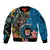 Fiji and Australia Kangaroos Sleeve Zip Bomber Jacket Indigenous Aboriginal and Fijian Masi Tribal Tattoo