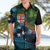 Fiji and New Zealand Tui Bird Hawaiian Shirt Koru Fern Leafs and Palm Tree With Plumeria