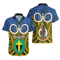 Vanuatu Tafea Province Hawaiian Shirt Pig Tusk Mix Maori Pattern and Namele Leaf LT03 - Polynesian Pride