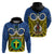 Vanuatu Tafea Province Hoodie Pig Tusk Mix Maori Pattern and Namele Leaf LT03 - Polynesian Pride