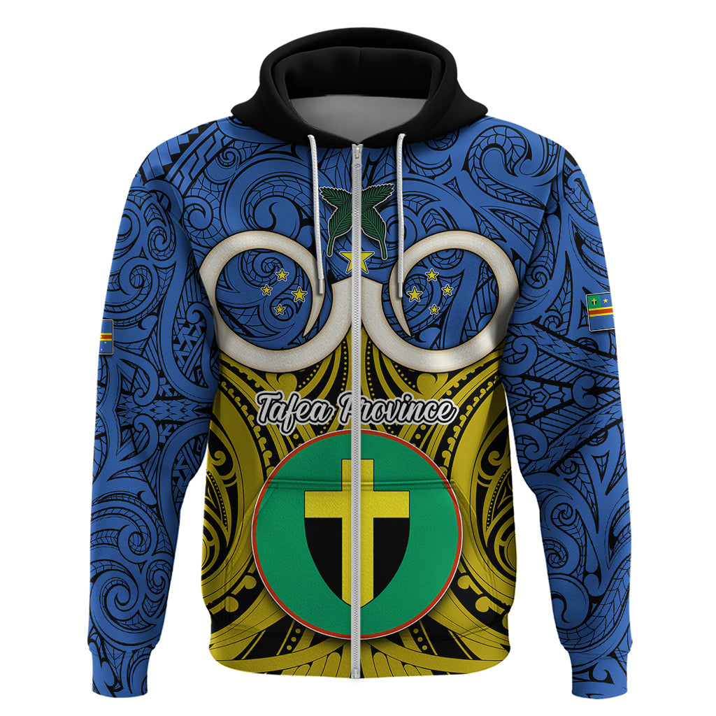Vanuatu Tafea Province Hoodie Pig Tusk Mix Maori Pattern and Namele Leaf LT03 - Polynesian Pride