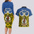 Personalised Vanuatu Tafea Province Couples Matching Long Sleeve Bodycon Dress and Hawaiian Shirt Pig Tusk Mix Maori Pattern and Namele Leaf LT03 - Polynesian Pride