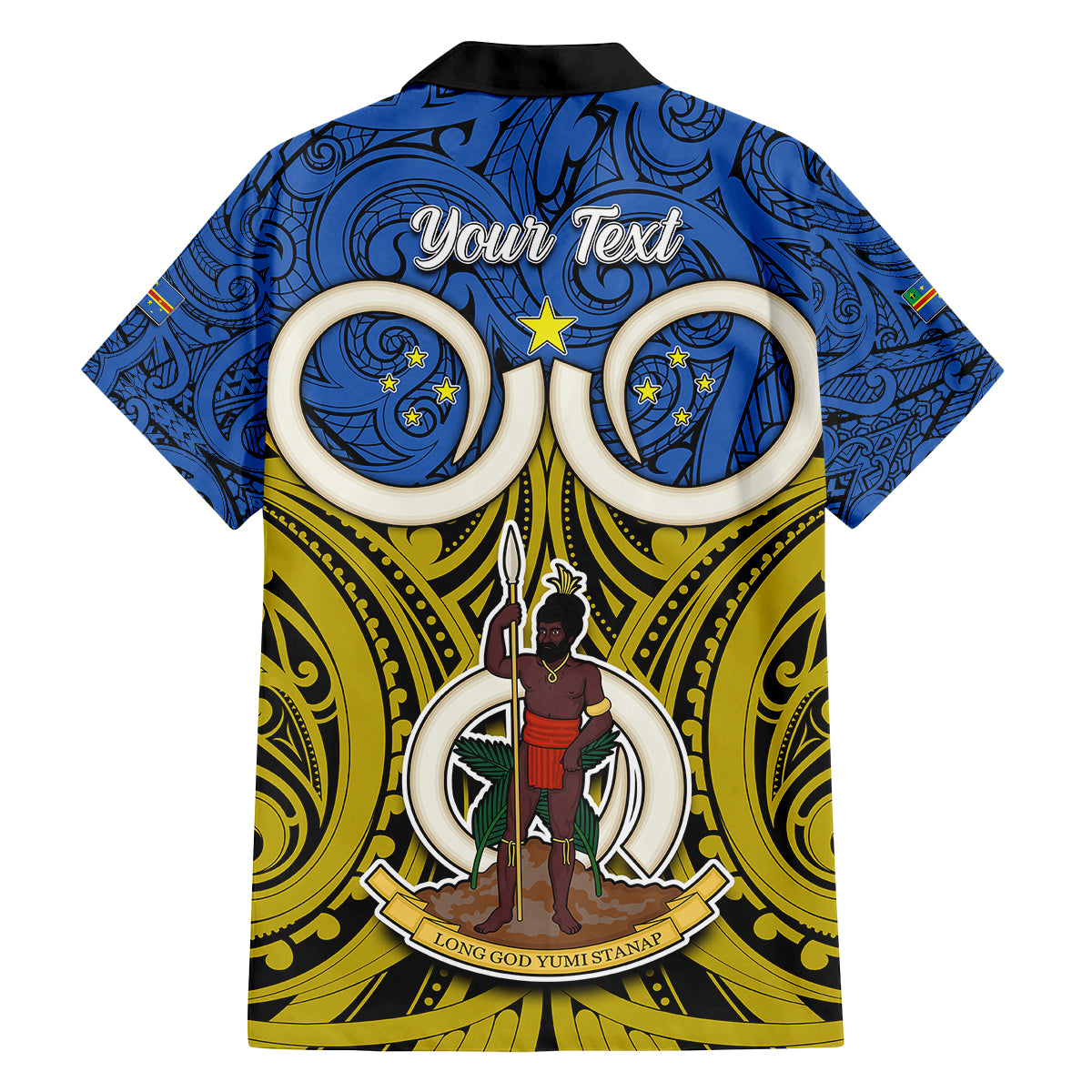 Personalised Vanuatu Tafea Province Family Matching Off Shoulder Long Sleeve Dress and Hawaiian Shirt Pig Tusk Mix Maori Pattern and Namele Leaf LT03 - Polynesian Pride