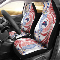 Tongan and Australian Culture Together Car Seat Cover Ngatu Art Tribal Aboriginal Tattoo Pattern - Polynesian Pride