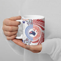 Tongan and Australian Culture Together Ceramic Mug Ngatu Art Tribal Aboriginal Tattoo Pattern - Polynesian Pride