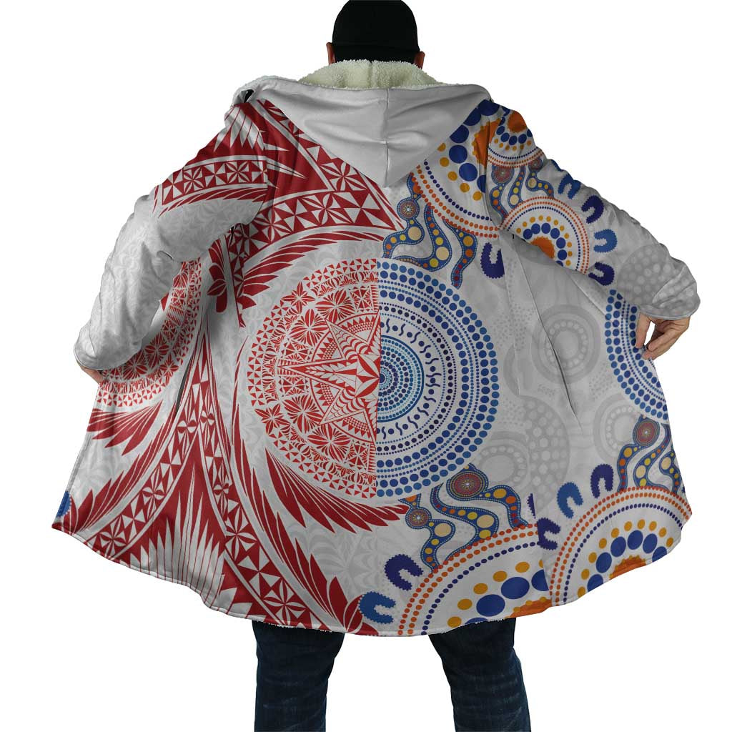 Tongan and Australian Culture Together Cloak Ngatu Art Tribal Aboriginal Tattoo Pattern - Polynesian Pride