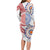 Tongan and Australian Culture Together Family Matching Long Sleeve Bodycon Dress and Hawaiian Shirt Ngatu Art Tribal Aboriginal Tattoo Pattern - Polynesian Pride