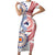 Tongan and Australian Culture Together Family Matching Short Sleeve Bodycon Dress and Hawaiian Shirt Ngatu Art Tribal Aboriginal Tattoo Pattern - Polynesian Pride