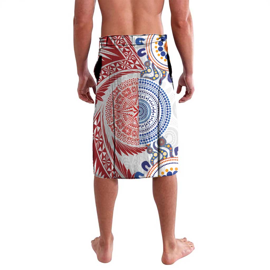 Tongan and Australian Culture Together Lavalava Ngatu Art Tribal Aboriginal Tattoo Pattern - Polynesian Pride