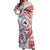 Tongan and Australian Culture Together Off Shoulder Maxi Dress Ngatu Art Tribal Aboriginal Tattoo Pattern - Polynesian Pride