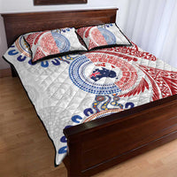 Tongan and Australian Culture Together Quilt Bed Set Ngatu Art Tribal Aboriginal Tattoo Pattern - Polynesian Pride