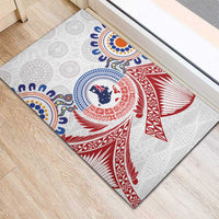 Tongan and Australian Culture Together Rubber Doormat Ngatu Art Tribal Aboriginal Tattoo Pattern - Polynesian Pride