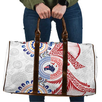 Tongan and Australian Culture Together Travel Bag Ngatu Art Tribal Aboriginal Tattoo Pattern - Polynesian Pride