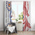 Tongan and Australian Culture Together Window Curtain Ngatu Art Tribal Aboriginal Tattoo Pattern - Polynesian Pride