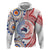 Tongan and Australian Culture Together Zip Hoodie Ngatu Art Tribal Aboriginal Tattoo Pattern - Polynesian Pride