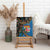 Fijian and Australian Culture Together Canvas Wall Art Aboriginal Art and Tapa Motifs with Kangaroo and Palm Tree - Polynesian Pride