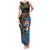 Fijian and Australian Culture Together Family Matching Tank Maxi Dress and Hawaiian Shirt Aboriginal Art and Tapa Motifs with Kangaroo and Palm Tree - Polynesian Pride