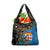 Fijian and Australian Culture Together Grocery Bag Aboriginal Art and Tapa Motifs with Kangaroo and Palm Tree - Polynesian Pride