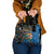 Fijian and Australian Culture Together Shoulder Handbag Aboriginal Art and Tapa Motifs with Kangaroo and Palm Tree - Polynesian Pride