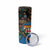 Fijian and Australian Culture Together Skinny Tumbler Aboriginal Art and Tapa Motifs with Kangaroo and Palm Tree - Polynesian Pride