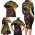 Papua New Guinea and Australia Together Family Matching Long Sleeve Bodycon Dress and Hawaiian Shirt Bird of Paradise and Kangaroo Melanesian Aboriginal Motifs - Polynesian Pride