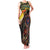 Papua New Guinea and Australia Together Family Matching Tank Maxi Dress and Hawaiian Shirt Bird of Paradise and Kangaroo Melanesian Aboriginal Motifs - Polynesian Pride