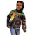 Papua New Guinea and Australia Together Kid Hoodie Bird of Paradise and Kangaroo Melanesian Aboriginal Motifs - Polynesian Pride