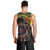 Papua New Guinea and Australia Together Men Tank Top Bird of Paradise and Kangaroo Melanesian Aboriginal Motifs - Polynesian Pride