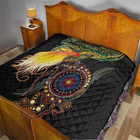 Papua New Guinea and Australia Together Quilt Bird of Paradise and Kangaroo Melanesian Aboriginal Motifs LT03 - Polynesian Pride