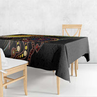 Papua New Guinea and Australia Together Tablecloth Bird of Paradise and Kangaroo Melanesian Aboriginal Motifs - Polynesian Pride