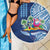 Hawaiian Mele Kalikimaka Beach Blanket Funny Santa on Whale Island with Kakau Tattoos - Polynesian Pride