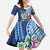Hawaiian Mele Kalikimaka Family Matching Off Shoulder Maxi Dress and Hawaiian Shirt Funny Santa on Whale Island with Kakau Tattoos - Polynesian Pride
