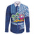 Hawaiian Mele Kalikimaka Family Matching Summer Maxi Dress and Hawaiian Shirt Funny Santa on Whale Island with Kakau Tattoos - Polynesian Pride