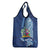 Hawaiian Mele Kalikimaka Grocery Bag Funny Santa on Whale Island with Kakau Tattoos - Polynesian Pride