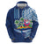 Hawaiian Mele Kalikimaka Hoodie Funny Santa on Whale Island with Kakau Tattoos - Polynesian Pride