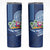 Hawaiian Mele Kalikimaka Skinny Tumbler Funny Santa on Whale Island with Kakau Tattoos - Polynesian Pride