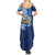 Hawaiian Mele Kalikimaka Summer Maxi Dress Funny Santa on Whale Island with Kakau Tattoos - Polynesian Pride