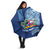 Hawaiian Mele Kalikimaka Umbrella Funny Santa on Whale Island with Kakau Tattoos - Polynesian Pride