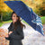 Hawaiian Mele Kalikimaka Umbrella Funny Santa on Whale Island with Kakau Tattoos - Polynesian Pride