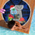 Guam Christmas Beach Blanket Santa Gift Latte Stone and Sea Turle Mix Hibiscus Chamorro Blue Style LT03