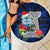 Guam Christmas Beach Blanket Santa Gift Latte Stone and Sea Turle Mix Hibiscus Chamorro Blue Style LT03