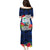 Guam Christmas Family Matching Puletasi Dress and Hawaiian Shirt Santa Gift Latte Stone and Sea Turle Mix Hibiscus Chamorro Blue Style LT03