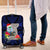 Guam Christmas Luggage Cover Santa Gift Latte Stone and Sea Turle Mix Hibiscus Chamorro Blue Style LT03