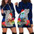 Custom Guam Christmas Hoodie Dress Santa Gift Latte Stone and Sea Turle Mix Hibiscus Chamorro Blue Style LT03