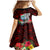 Custom Guam Christmas Family Matching Mermaid Dress and Hawaiian Shirt Santa Gift Latte Stone and Sea Turle Mix Hibiscus Chamorro Red Style LT03
