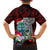 Custom Guam Christmas Family Matching Puletasi Dress and Hawaiian Shirt Santa Gift Latte Stone and Sea Turle Mix Hibiscus Chamorro Red Style LT03